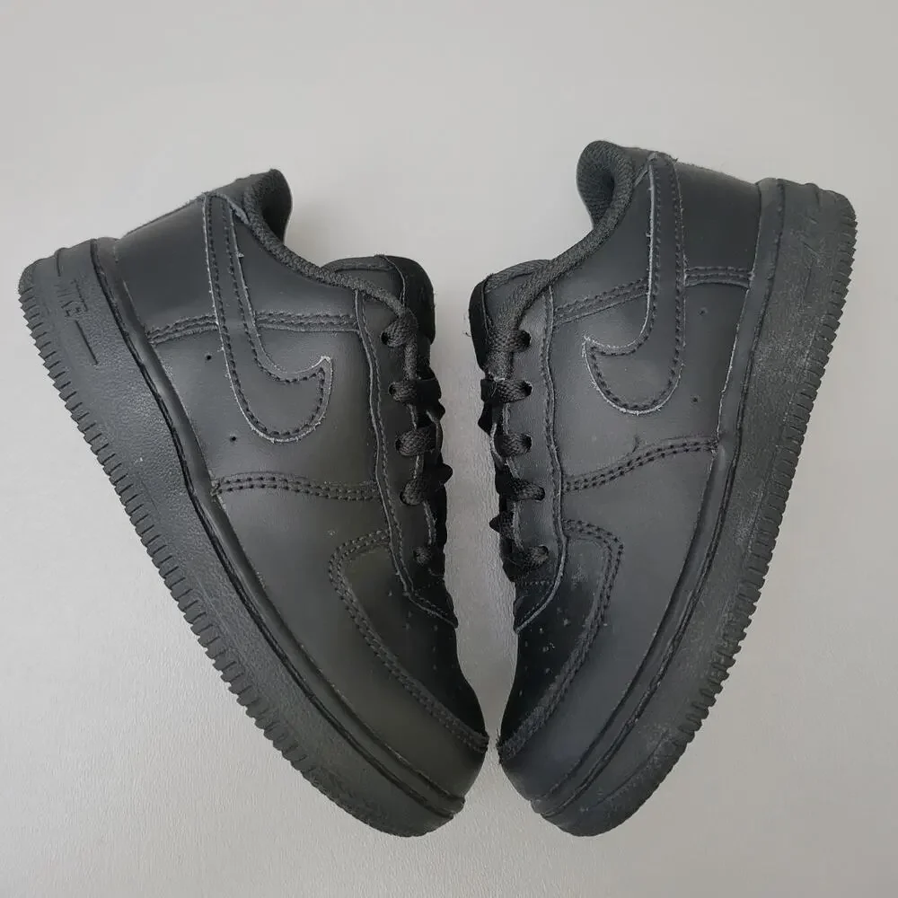 Nike Air Force 1 LE Toddler Sneaker ShoeBlack On Black Size 9C DH2926-001